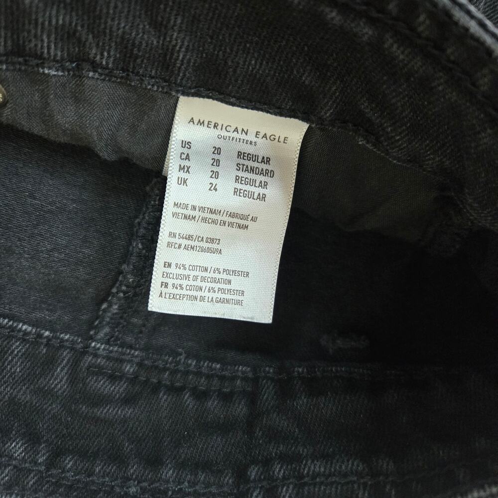 American Eagle High Rise A-Line Mini Skirt Black Denim Womens 20 0630 - Picture 4 of 7